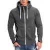 Hoodies masculinos inverno retalhos hoodie velo jaqueta casaco moletom zip-up esporte jogger outwear superior roupas esportivas casuais com capuz