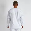 Herr t-skjortor streetwear märke mode långärmad t-shirt bomull 2023 lös casual skjorta jogger fitness kläder