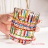 Herramientas para frutas y verduras Italia Diseño Zecchin Cristal colorido Vaso de whisky antiguo Vaso de whisky gótico Vasos de roca Vaso de vino Taza de agua de color deslumbrante 230424