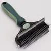 Pet Grooming Brush 2 in 1 Deshedding Tool Undercoat Rake Dematting Comb for Mats Tangles Removing Short to Long Hair of Medium Large Dogs and cats