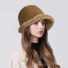 Bérets Chapeau de mode automne/hiver pour femmes, seau pour modifier la forme du visage et bassin amincissant, imitation cheveux d'agneau de pêcheur