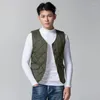 Men's Vests 2023 Down Vest Men Ultra Light Solid Single Breasted Portable V-neck Sleeveless Coat Man Winter Warm Liner Z178