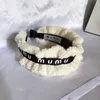 Boutique Lamm-Stirnband für Damen, Herbst und Winter, verdickt, verbreitert, hochwertiger koreanischer Stil, Haarschmuck, klassisches Designer-Marken-Stirnband