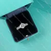 Bagues en diamant 2 CT pour femmes, bagues de fiançailles de haute qualité, bagues de luxe pour femmes, bijoux cadeau avec boîte