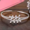 Ketting oorbellen soramoore beroemde exclusieve zoete charm open bangle ring sieraden voor vrouwen volledige glanzende mini kubieke zirkonia accessoires