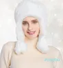 Береты, 1 шт., меховая шапка для волос и шерсти с наушниками, теплые и удобные для женщин и девочек (черные)