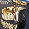 Women Jewelry Bling Diamond Metal Straps for iWatch Series 6/SE/5/4 38mm 40mm 41mm 42mm 44mm 45mm 49mm Bumper Frame Screen Protector Watchband