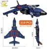 Blocs HUIQIBAO militaire WW2 avion de Combat blocs de construction A-10 J-15 modèle d'avion armée briques ville Construction enfants jouets pour garçon T230425