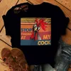 T-shirts pour hommes Arrêtez de regarder ma bite T-shirt Hommes à manches courtes Graphic Chicken Farmer Gift Shirt O-cou Coton Tee Tops Vêtements # 4