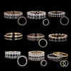 Starsgem Fine Custom Jewelry Versprechensring Runder Moissanit 3 mm Ewigkeit Vollband 14 Karat Weißgold Ringe für Frauen