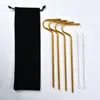 Anti-Wrinkle Drinking Straws Stainless Steel Reusable Straws for Beauty Avoid Rubbing Off Lipstick