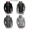 Hoodies masculinos inverno retalhos hoodie velo jaqueta casaco moletom zip-up esporte jogger outwear superior roupas esportivas casuais com capuz