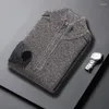 Sweter męski sweter jesień i zima 200% czystej wełny w połowie wysokiej szyi z zagęszczeniem szyi
