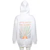 Hoodies femininos impressão solta montagem para mulheres outono inverno manga comprida bolso quente com capuz camisola roupas de moda feminina