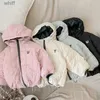 Down Coat Children Winter Outdoor Jacket Light Down Hooded Outfits Warm Casual Baby Girl Thicken Duck Down Coats Kids Boys Solid ClothingL231125