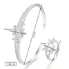 Ketting oorbellen soramoore beroemde exclusieve zoete charm open bangle ring sieraden voor vrouwen volledige glanzende mini kubieke zirkonia accessoires