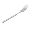 Dinnerware Sets Stainless Steel Extendable Fork Spoon Dinner Fruit Dessert Long Cutlery Forks BBQ Kitchen Accessories Tools