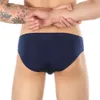 Cuecas sexy masculinas ultrafinas e macias, calcinha transparente respirável e sedosa, cintura baixa em u convexa