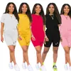 Marque imprimer été femmes shorts survêtements designer T-shirts et shorts correspondant costumes tenues lâche sport décontracté femmes vêtements en vrac en gros livraison gratuite