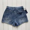 Femmes Jeans Courts D'été Taille Haute Short En Jean Designer Triangle Badge Shorts Décontractés Pantalons