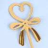 Spoons 1Pc Mini Bow Knot Heart Shaped Spoon Coffee Tea Dessert Stirring 304 Stainless Steel Hanging Table Decoration