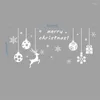 Wall Stickers Christmas Balls Reindeer Snowflakes Pendant For Store Home Decoration Diy Xmas Festival Window Art Decals Posters