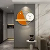 Väggklockor kök lyxklocka vardagsrum 3d metall kreativitet tyst modern design reloj pared dekoration ll50wc