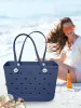 Women Bogg Bag Silicone Beach Custom Tote Fashion Eva Plastic Beach Bags Eco Jelly Candy Lady Handbags Summer 258