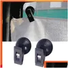 Altri strumenti per la pulizia della cura Nuovo 1 paio Supporto per clip per finestrino interno auto Ventosa nera Supporto rimovibile per ventosa in plastica per parasole Cur Otkvh
