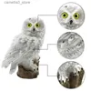 Lampes à gazon LED de jardin à énergie solaire lumières étanche hibou Pixie pelouse ornement pieu lampe unique lumières de Noël décor extérieur lampes solaires Q231125