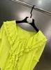 Sukienki robocze High Street EST 2023 Projektant zestawu startowego zestawu damskiego fluorescencyjnego koronkowego paska Top wydrukowana pół spódnicy