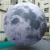 Fantastique énorme éclairage gonflable lune ballon gris planète boule illuminée sphère pour la décoration de fête