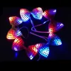 Diğer Festival Parti Malzemeleri 1x Yanıp Sönen Light Up Bow Tie Kravat Led Erkek Işıkları Sequins Bowtie Düğün Rastgele Renk Festivali Aksesuarları 231124