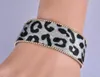 Bedelarmbanden groothandel mode lederen armband paardenhaar luipaard print magneet gesp voor vrouwen cadeau WRBR015