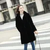 Women's Fur Faux Fur Women Mink Faux Fur Coat Solid Female Turn Down Collar Winter Warm Fake Fur Lady Coat Casual Thick Warm Loose Long Jacket 231124