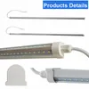 LED Tri-Proof Light Prackting T8 LED أنبوب الإضاءة أضواء الباب المبرد أضواء متجر 2FT 3ft 4ft 5ft 5ft 6ft