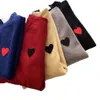 Mens Love Heart-Shaped Des Play Sweaters Designer Knitted Sweater Top CDG Women Classic Tees Hoodies Badge Clothing Couple Comimes Igner