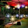 Lawn Lamps 1/2/4Pcs Solar Fireworks Meteors Light 8Modes LED Light IP65 Waterproo Light Decorative Starry Starburst Light for Garden/Lawn Q231125