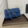 Denim Flap Portefeuille d'épaule 2023 Luxurys Top Designers Lady Qualité Femmes Sac à main Mode Sacs à main Mère Cossbody Purse Embrayage Totes Oxford