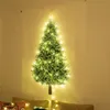 Tapeçarias 4.9x2.5ft Árvore de Natal Tapeçaria Pendurada na parede com 10m 100LED LED luzes de corda para cobertura de porta Home Bedroom Backdrop Xmas Decor 231124