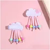 Acessórios de cabelo 2 Pcs Doce Borlas Beads Hairpins Glitter Flower Ornament Clip Cute Cloud Clips para Bebés Meninas Barrette Drop Delivery Otwil