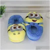 Slippers Indoor Y200706 Cute Cartoon Minion Plush Winter Home For Adts Women Men Drop Delivery Shoes Accessories Dhlzg