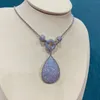 Ensemble de boucles d'oreilles et collier pour femmes, bijoux de fête de mariée, Micro pavé de pierre CZ, 2 pièces, fiançailles