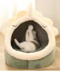 Łóżka kota Coussin Rond Chien namiot Słodki łóżko ciepłe zwierzaki Kitko -Kottne Poduszka Miękka mała mata dla psa do zmywalna jaskinia
