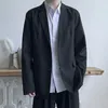 Herrenjacken Kleine Anzugjacke Koreanische Version Trend Schulterpolster Vielseitig Ruffian Handsome Professional Black Top