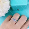 Bagues en diamant 2 CT pour femmes, bagues de fiançailles de haute qualité, bagues de luxe pour femmes, bijoux cadeau avec boîte