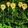 Lampes à gazon LED boule solaire lampe chaude poteaux voies solaires lumières extérieure étanche décoration de jardin lumière pour la maison paysage cour éclairage Q231125