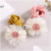 Hair Accessories Cute Baby Kids Headbands Head Band Head-Wear Big Flower Princess Headdress Turban For Girls Toddlers 0-3Y Drop Delive Otkzh