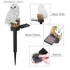 Lampes à gazon LED de jardin à énergie solaire lumières étanche hibou Pixie pelouse ornement pieu lampe unique lumières de Noël décor extérieur lampes solaires Q231125