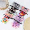 Kid Małe opaski do włosów Dziewczyna Dzieci Pasma włosów Kolorowe elastyczne włosy Nylon Scrunchie Hair Rope 100pcs Hair Accessories LT383